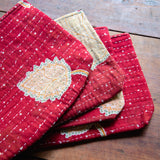 Maker Pouch with Vintage Repaired Kantha: Delores