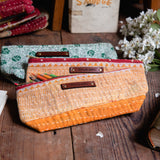 Scholar Pouch with Vintage Repaired Kantha: Gabriella