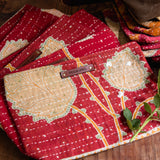 Maker Pouch with Vintage Repaired Kantha: Lolita