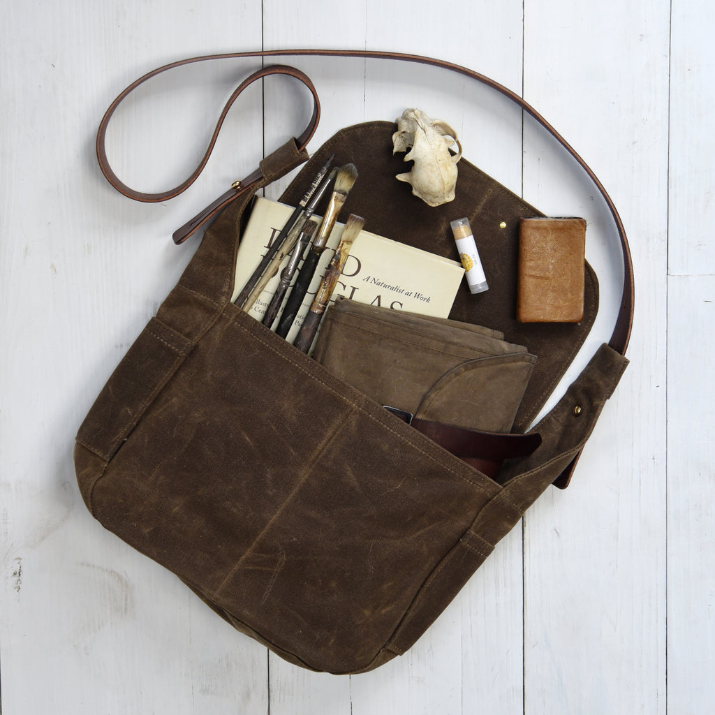 The Finch Satchel | Waxed Canvas Messenger Bag