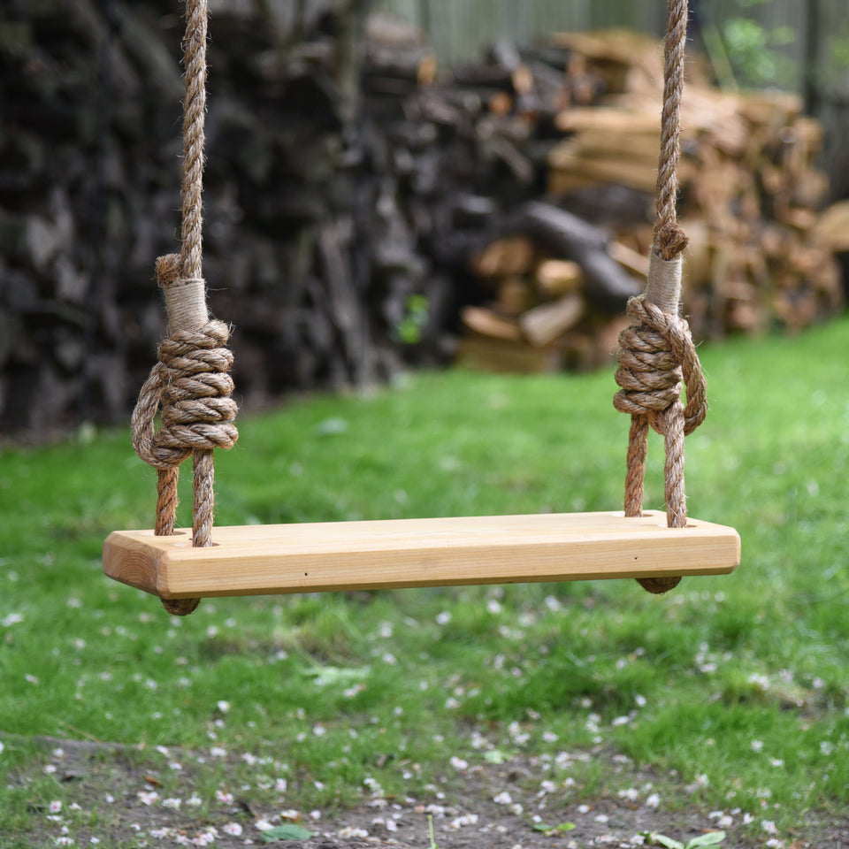Olde-Fashioned Tree Swing  Wooden Outdoor Rope Swing – Peg and Awl