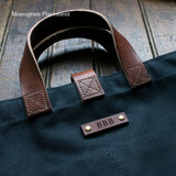 All Black Waxed Canvas Tote