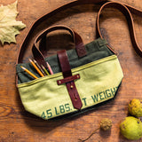 Mini Tote with Vintage Canvas: 45 lbs