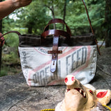 Standard Tote with Vintage Canvas: Pigeon