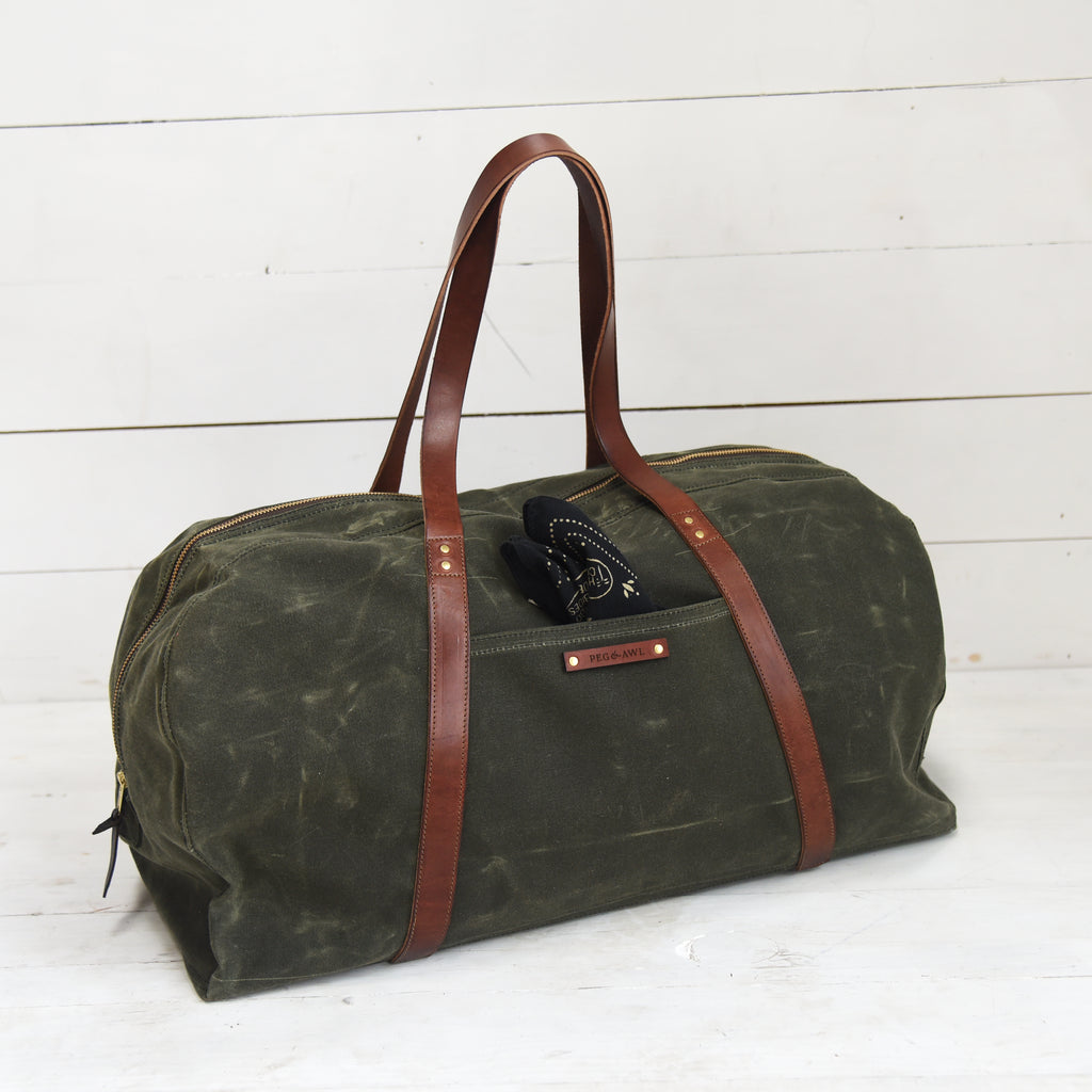 Waxed Canvas Weekender Duffle Bag, Waxed Canvas Weekender / Moss - Moss