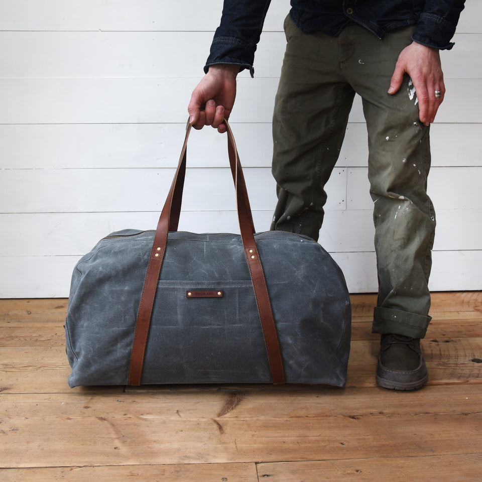 J.Crew: Waxed Canvas Duffel Bag For Men