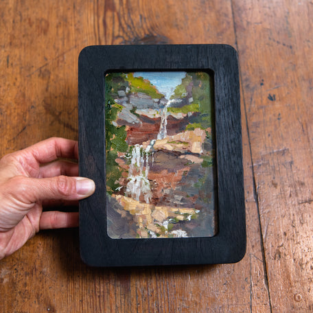 Framed Original Plein Air Painting by Walter Kent: Kaaterskill Falls, 2022